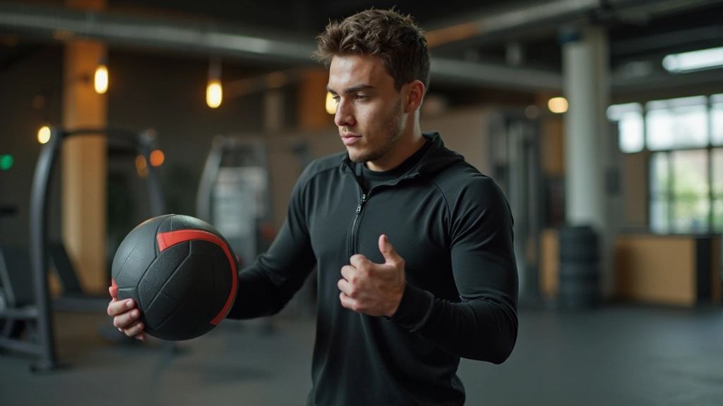 لاعب كرة قدم يؤدي تمارين القوة البدنية والتحمل